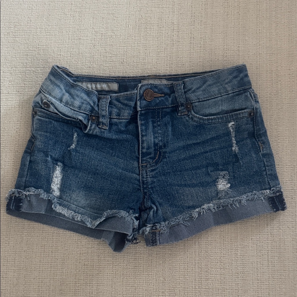 LUCKY BRAND Distressed Blue Jean Shorts